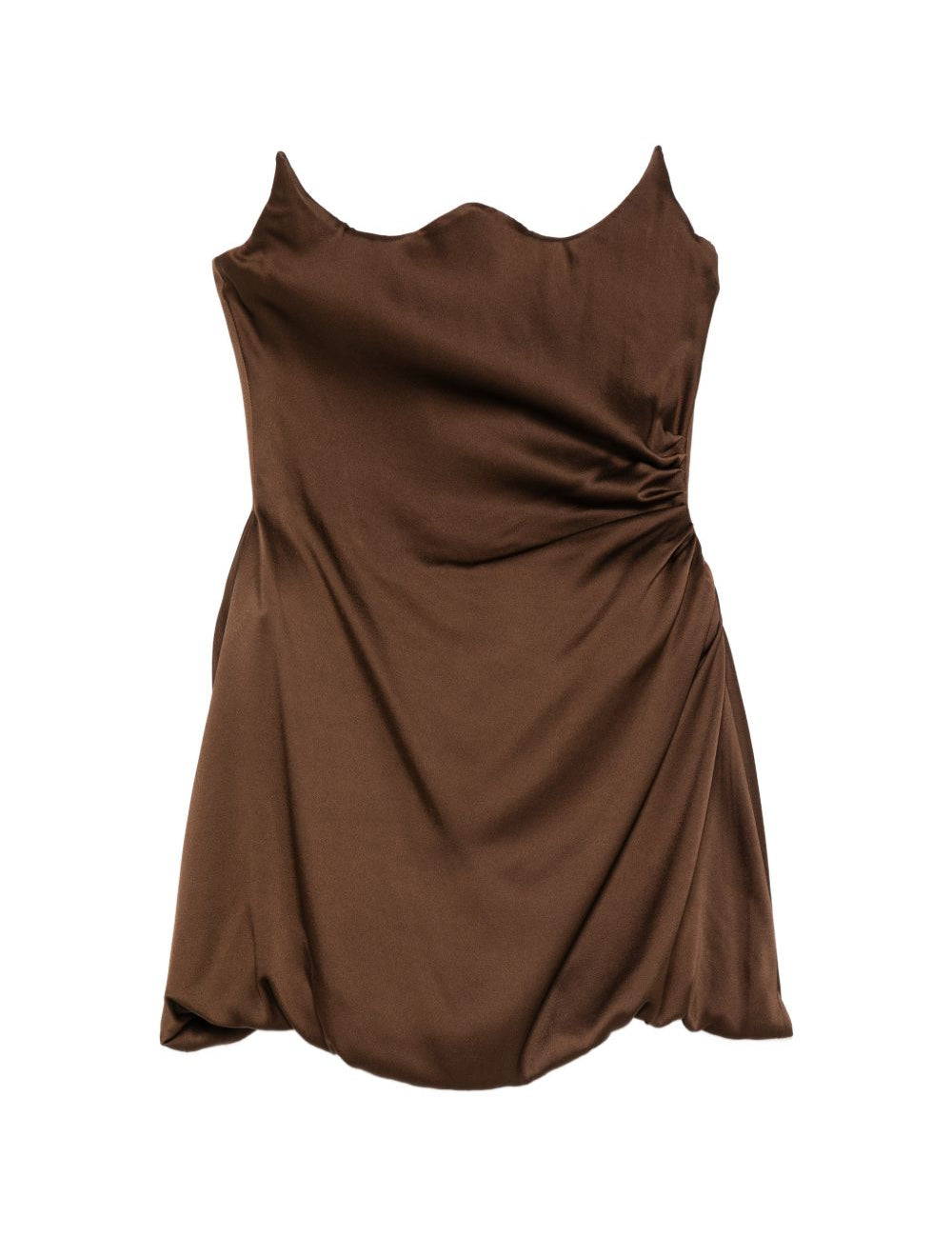 ABITO MINI DRAPPEGGIATO IN MARRONE GIUSEPPE DI MORABITO - donna 
