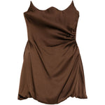 ABITO MINI DRAPPEGGIATO IN MARRONE GIUSEPPE DI MORABITO - donna 