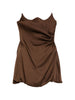 GIUSEPPE DI MORABITO DRAPED MINI DRESS IN BROWN - women