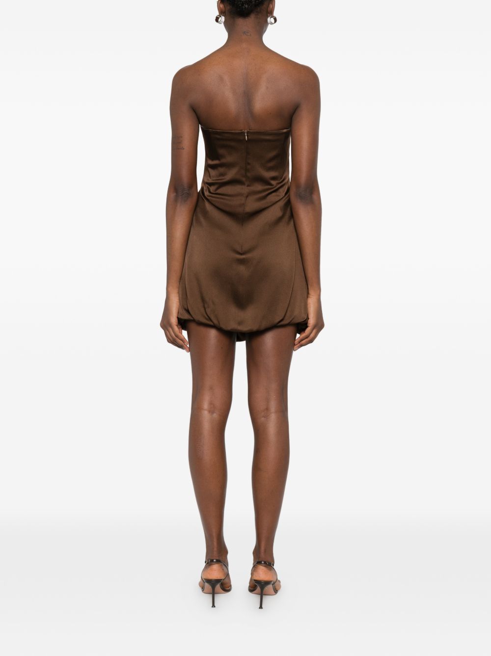 ABITO MINI DRAPPEGGIATO IN MARRONE GIUSEPPE DI MORABITO - donna 