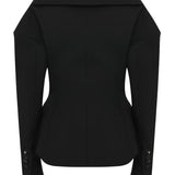 Giacca con spalle scoperte in nero 