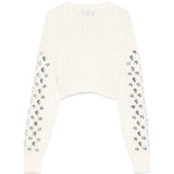 Cardigan corto con decorazione in avorio Giuseppe Di Morabito - donna 