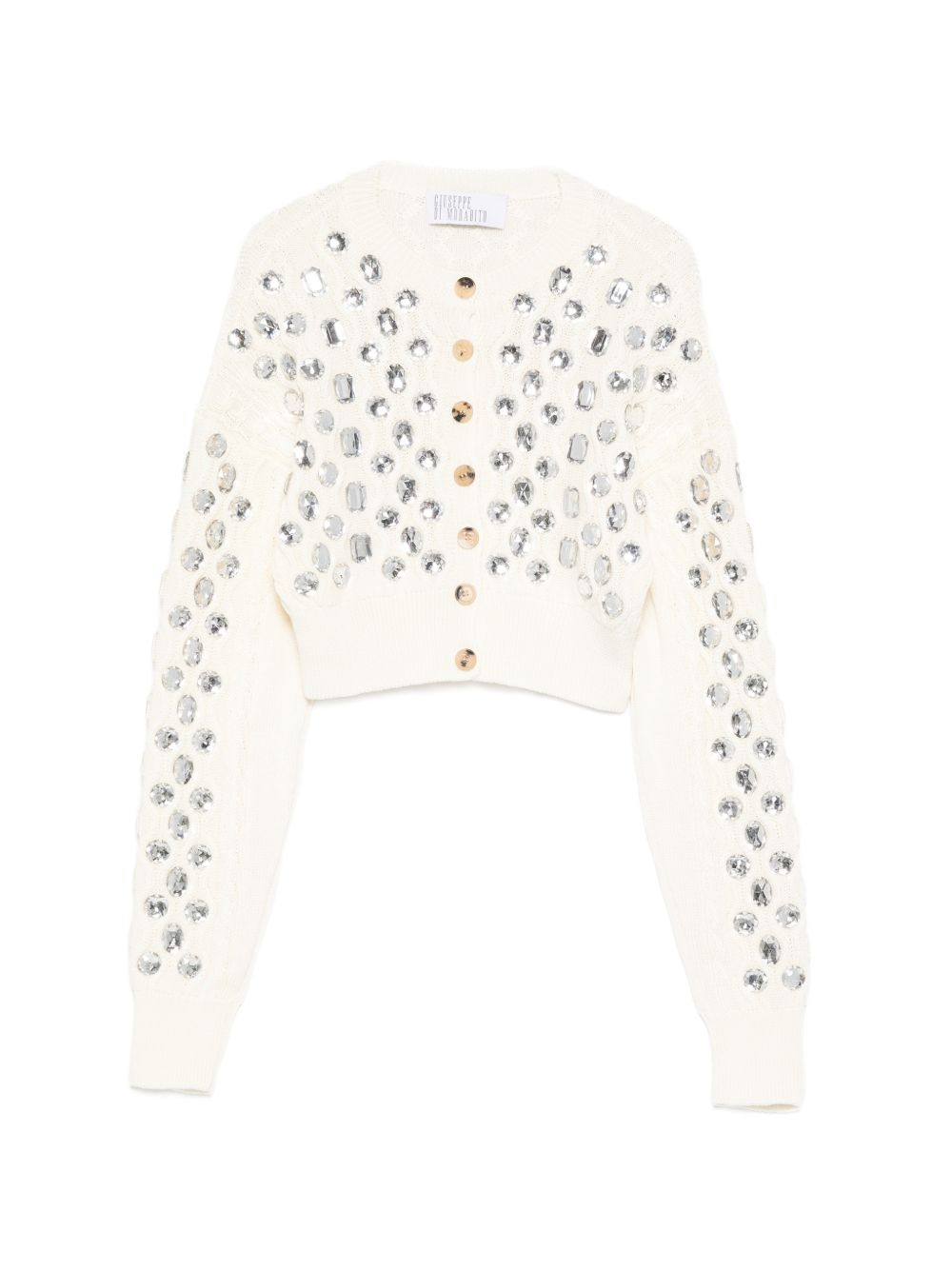 Cardigan corto con decorazione in avorio Giuseppe Di Morabito - donna 
