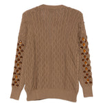 Cardigan con gemme in marrone Giuseppe Di Morabito - donna 
