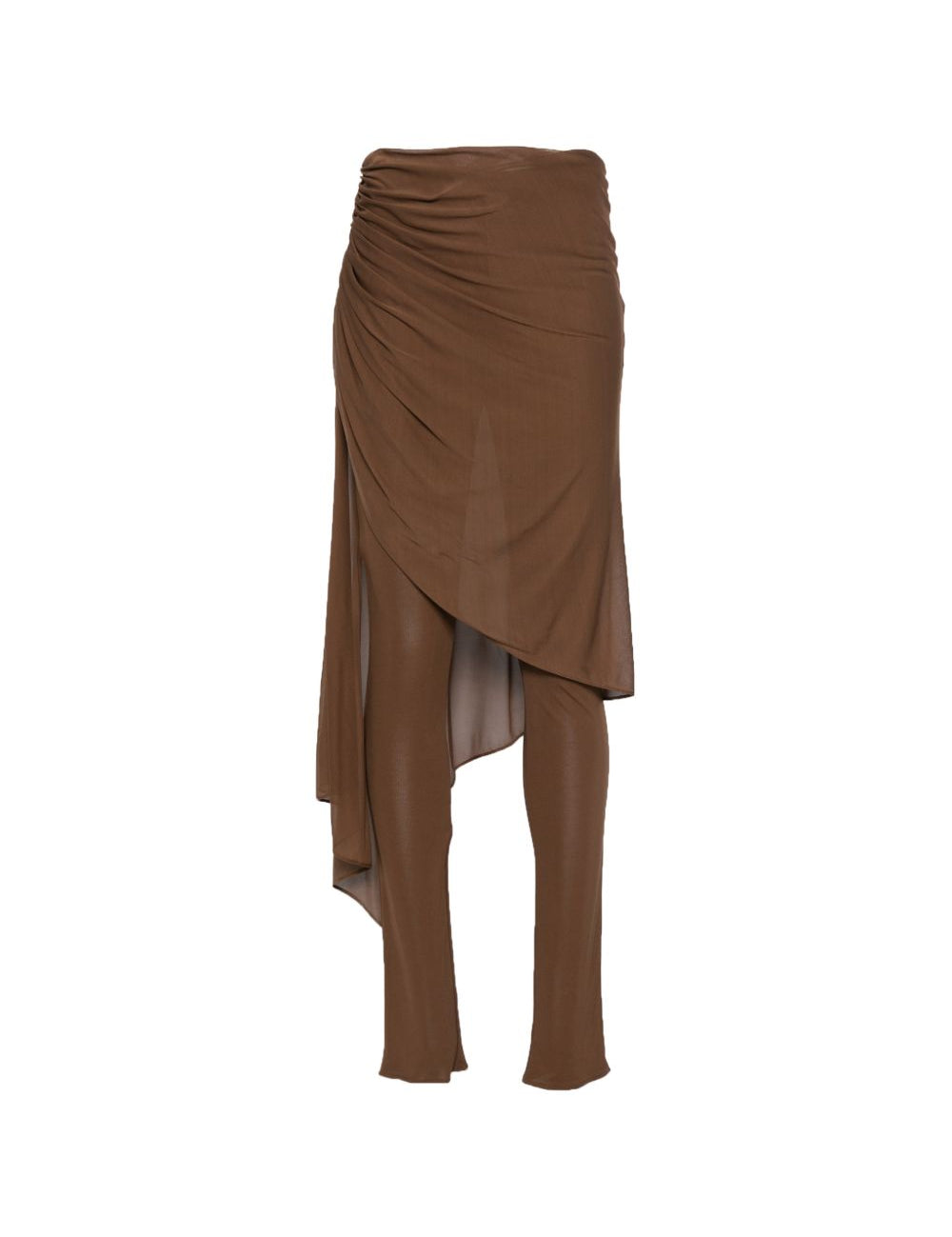 Pantaloni con ruches in marrone GIUSEPPE DI MORABITO - DONNA 
