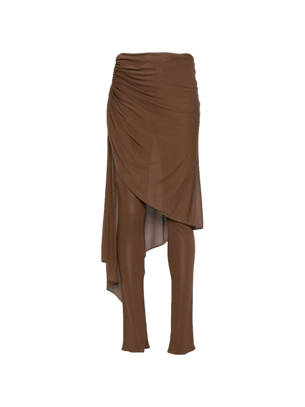 Pantaloni con ruches in marrone GIUSEPPE DI MORABITO - DONNA 