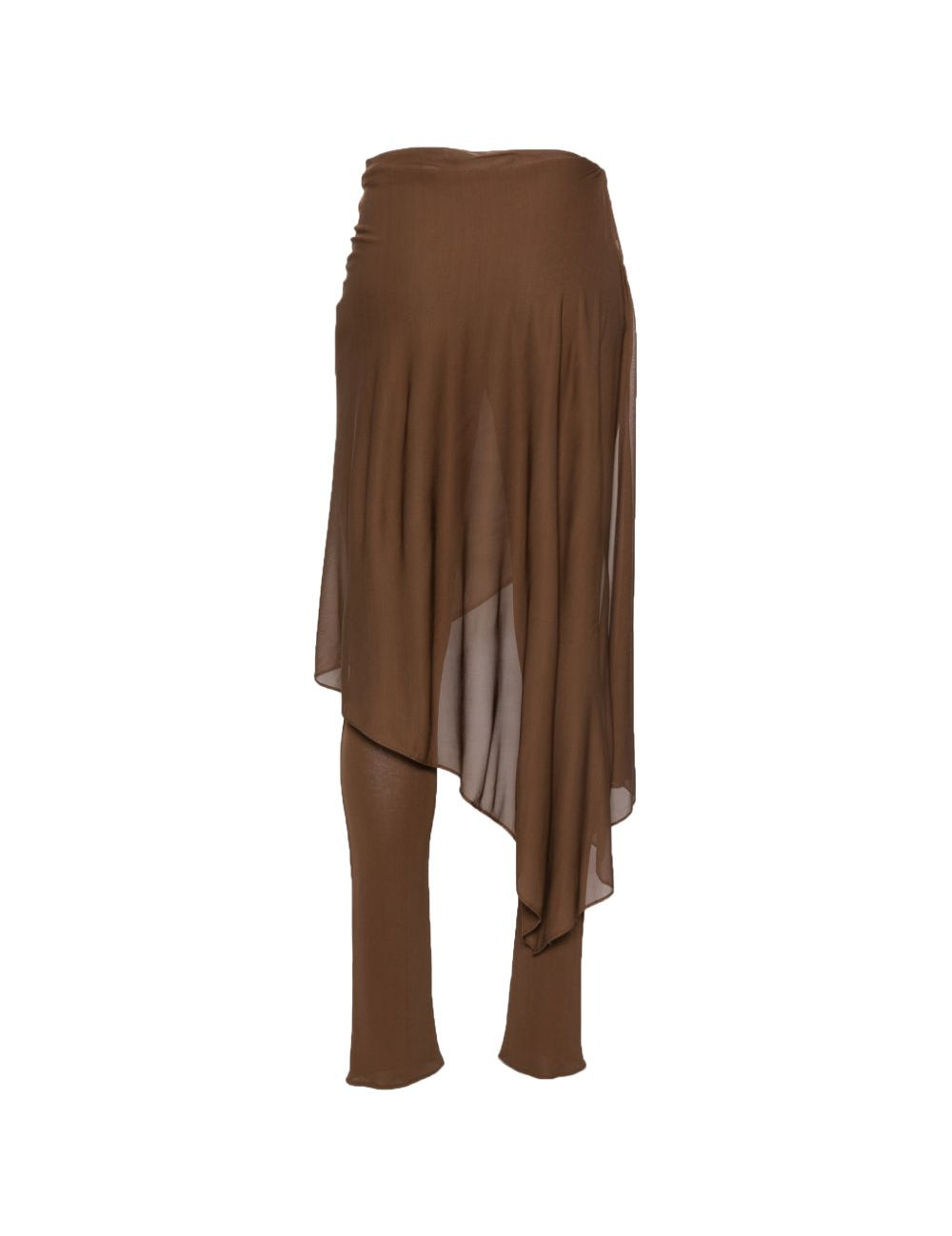 Pantaloni con ruches in marrone GIUSEPPE DI MORABITO - DONNA 