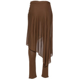 Pantaloni con ruches in marrone GIUSEPPE DI MORABITO - DONNA 