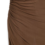 Pantaloni con ruches in marrone GIUSEPPE DI MORABITO - DONNA 