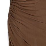 Pantaloni con ruches in marrone GIUSEPPE DI MORABITO - DONNA 