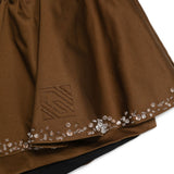 Shorts con volant in marrone giuseppe di morabito - donna 