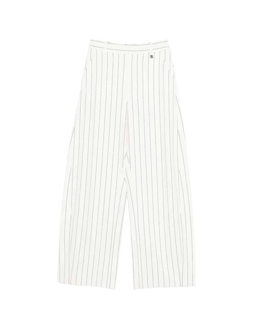Pantaloni a righe in bianco Giuseppe Di Morabito - donna 