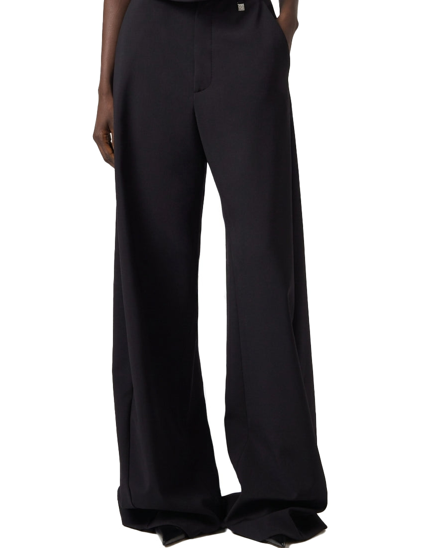 Pantaloni a gamba ampia in nero 