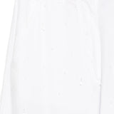 Pantaloni a gamba ampia con perline in bianco 