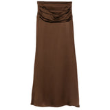 Gonna increspata in marrone Giuseppe Di Morabito - donna 