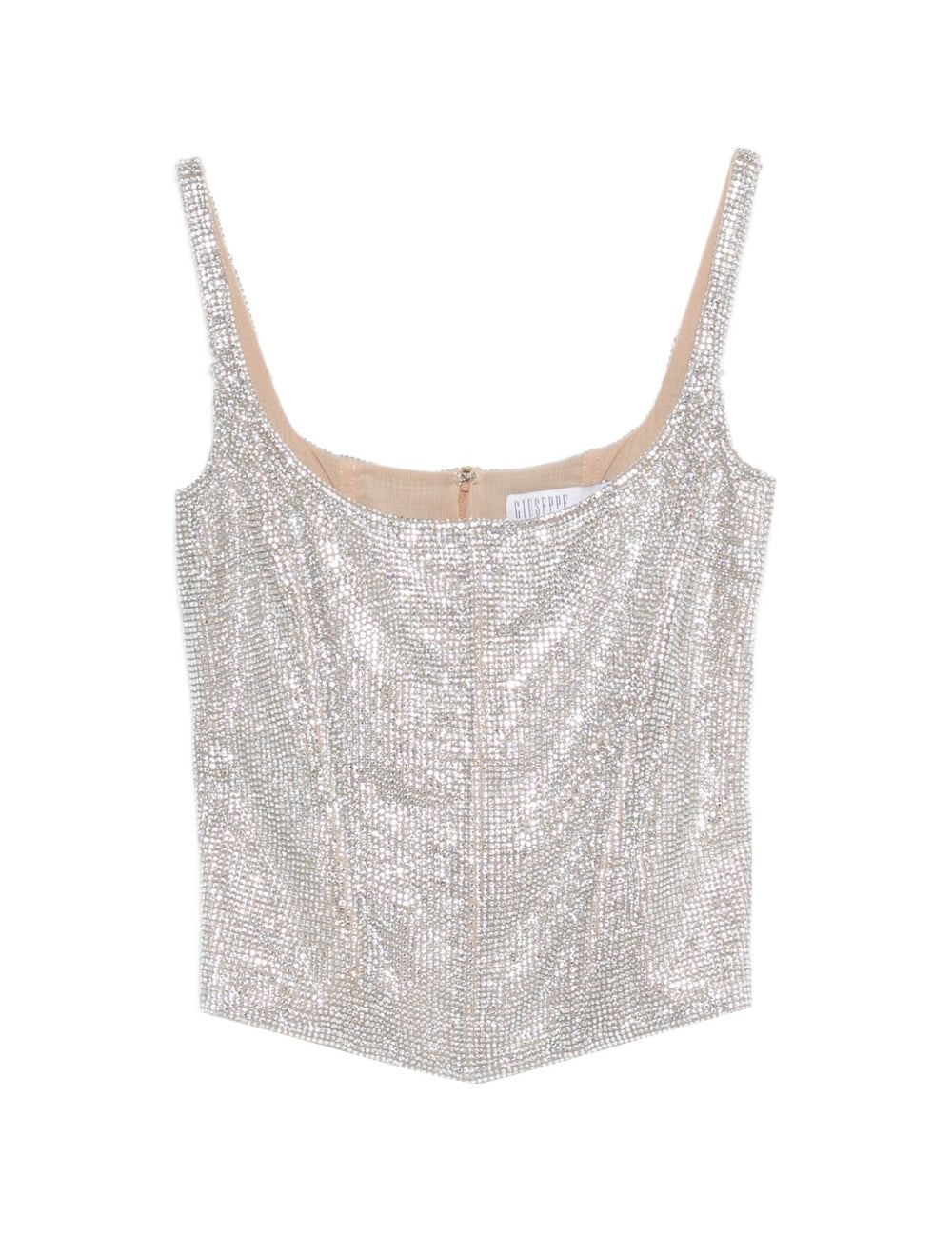 Top con cristalli in argento Giuseppe Di Morabito - donna 