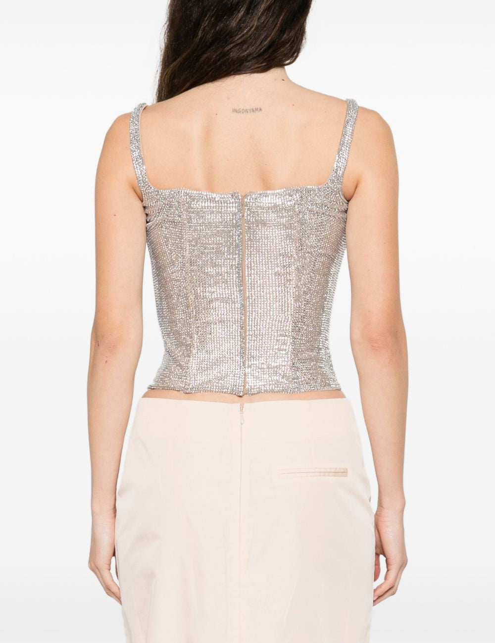 Top con cristalli in argento Giuseppe Di Morabito - donna 