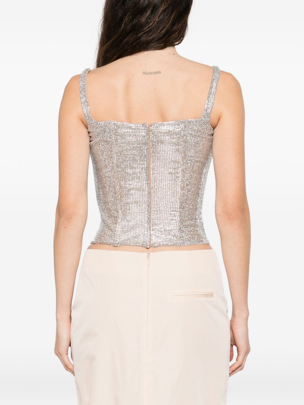 Top con cristalli in argento Giuseppe Di Morabito - donna 