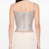 Top con cristalli in argento Giuseppe Di Morabito - donna 