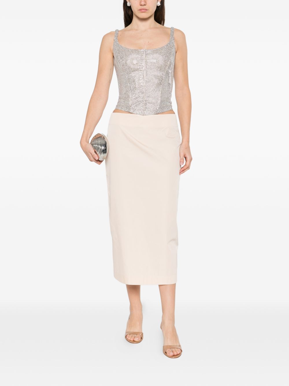 Top con cristalli in argento Giuseppe Di Morabito - donna 