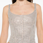 Top con cristalli in argento Giuseppe Di Morabito - donna 