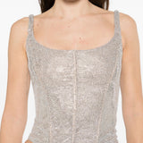 Top con cristalli in argento Giuseppe Di Morabito - donna 