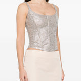Top con cristalli in argento Giuseppe Di Morabito - donna 