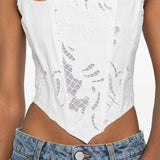 Corsetto in pizzo bianco Giuseppe Di Morabito - donna 