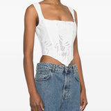 Corsetto in pizzo bianco Giuseppe Di Morabito - donna 