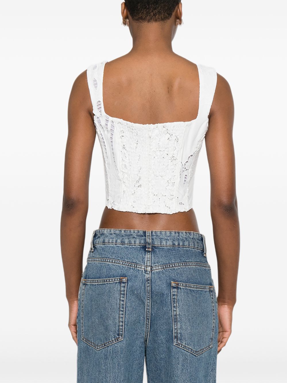 Corsetto in pizzo bianco Giuseppe Di Morabito - donna 