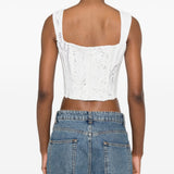 Corsetto in pizzo bianco Giuseppe Di Morabito - donna 