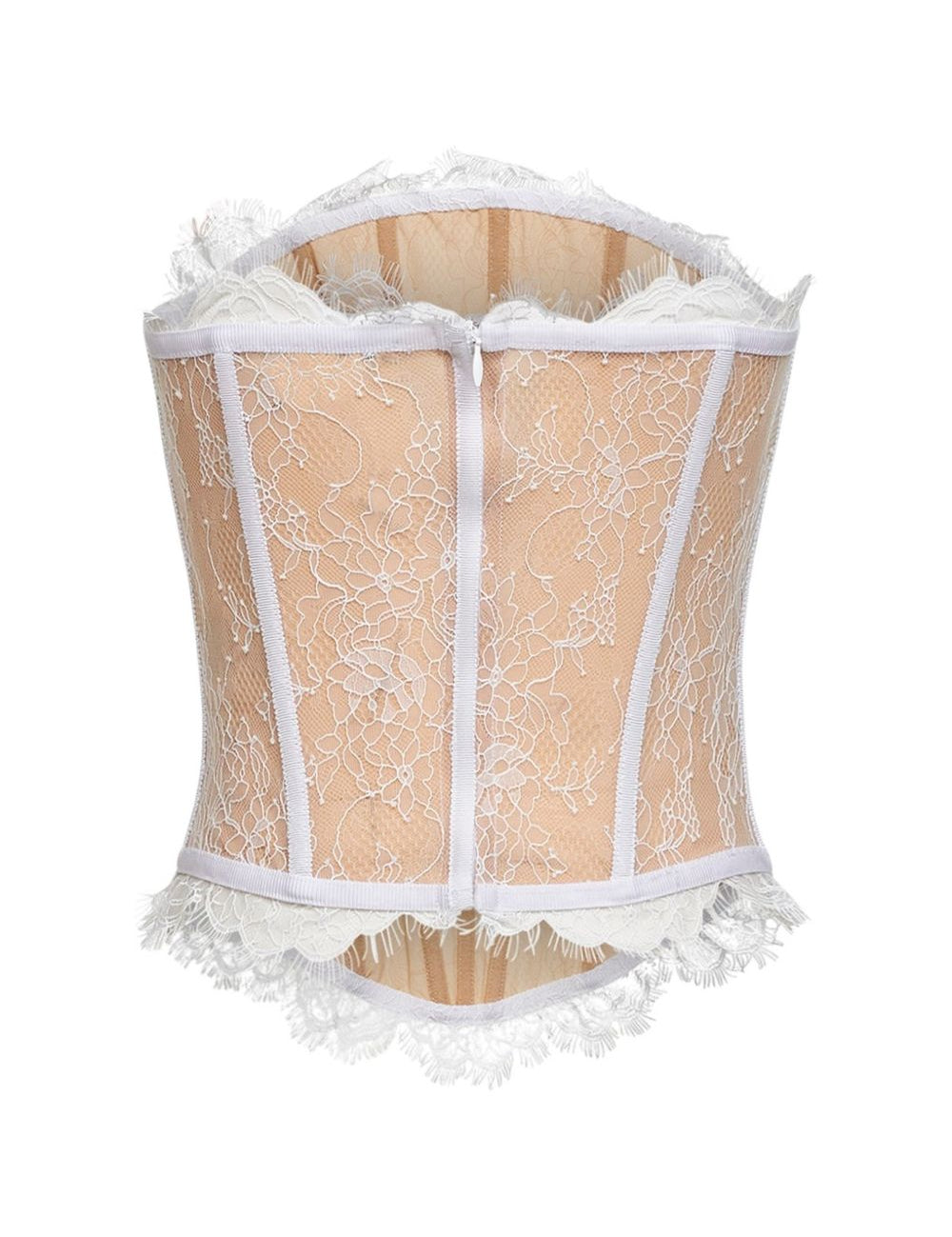 Corsetto in pizzo rosa e bianco Giuseppe Di Morabito - donna 