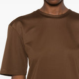 T-shirt con dettaglio foulard in marrone giuseppe di morabito - donna 