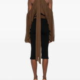 Blusa con collo lavallière in marrone Giuseppe Di Morabito - donna 