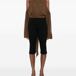 Blusa con collo lavallière in marrone Giuseppe Di Morabito - donna 