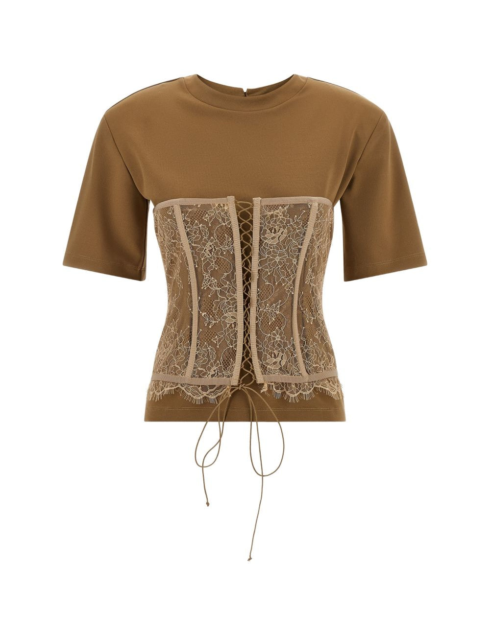 T-shirt con corsetto in marrone Giuseppe di morabito - uomo 
