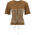 T-shirt con corsetto in marrone Giuseppe di morabito - uomo 