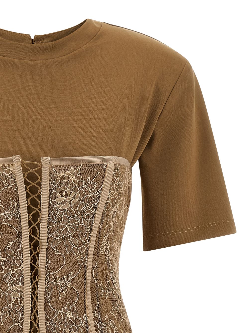 T-shirt con corsetto in marrone Giuseppe di morabito - uomo 