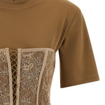 T-shirt con corsetto in marrone Giuseppe di morabito - uomo 