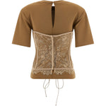 T-shirt con corsetto in marrone Giuseppe di morabito - uomo 