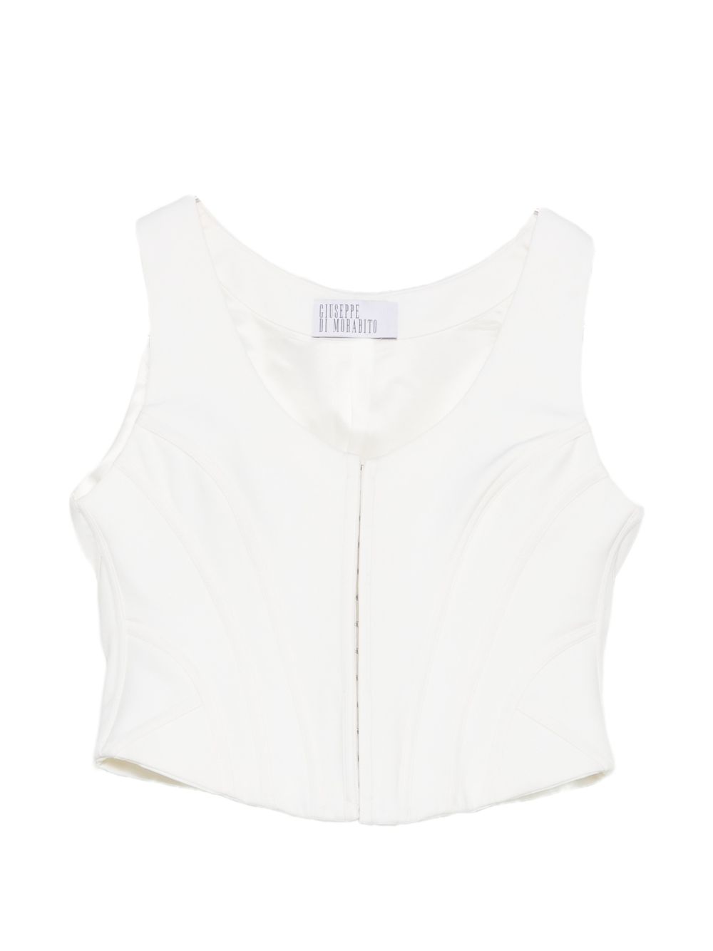 Top con scollo a v in bianco Giuseppe di morabito - donna 