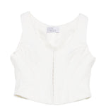 Top con scollo a v in bianco Giuseppe di morabito - donna 