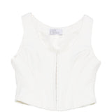 Top con scollo a v in bianco Giuseppe di morabito - donna 