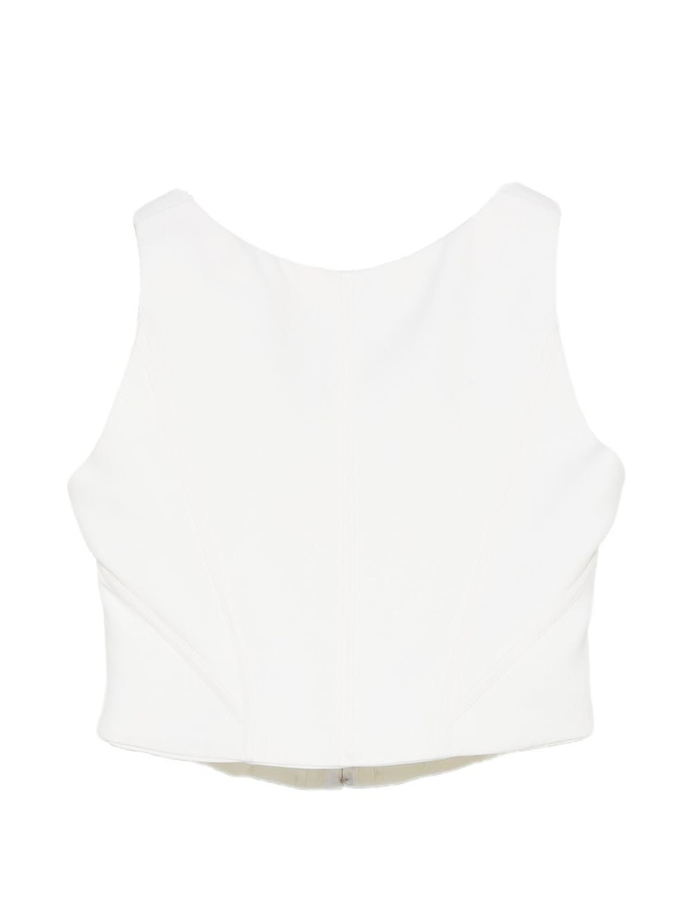 Top con scollo a v in bianco Giuseppe di morabito - donna 