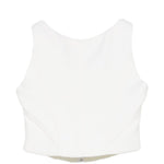 Top con scollo a v in bianco Giuseppe di morabito - donna 