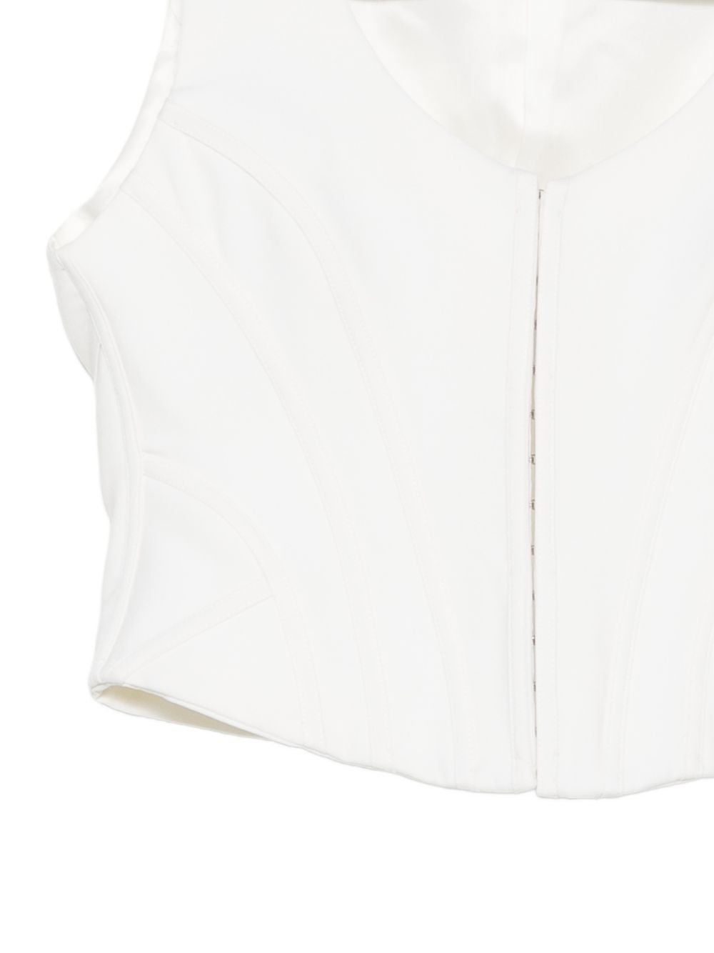 Top con scollo a v in bianco Giuseppe di morabito - donna 