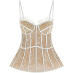 Corsetto in pizzo rosa e bianco Giuseppe Di Morabito - donna 