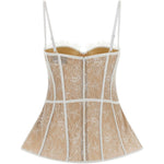 Corsetto in pizzo rosa e bianco Giuseppe Di Morabito - donna 
