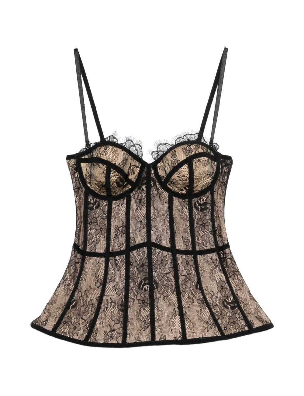 Corsetto in pizzo rosa e nero Giuseppe Di Morabito - donna 