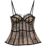 Corsetto in pizzo rosa e nero Giuseppe Di Morabito - donna 